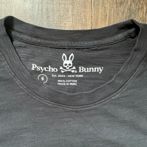 Mens Psycho Bunny Black Tee - Picture 3 of 4